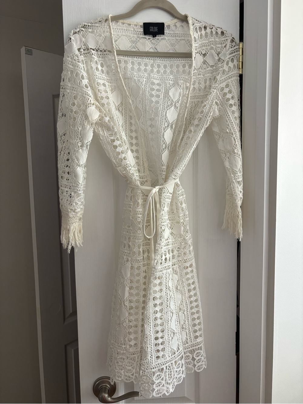 Goldie Ivory Crochet Lace Swim Coverup